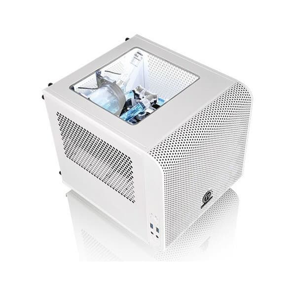 Tornchassi Mini ITX THERMALTAKE Core V1 Snow Edition Vit