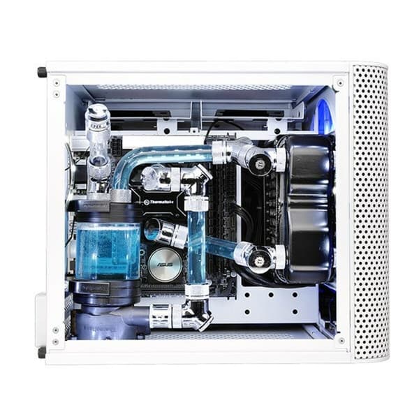 Tornchassi Mini ITX THERMALTAKE Core V1 Snow Edition Vit