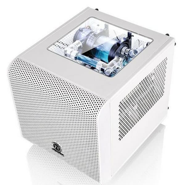 Tornchassi Mini ITX THERMALTAKE Core V1 Snow Edition Vit