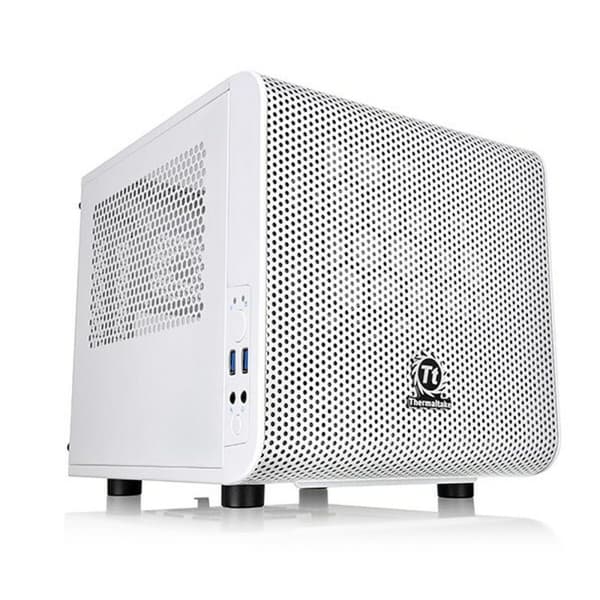 Tornchassi Mini ITX THERMALTAKE Core V1 Snow Edition Vit