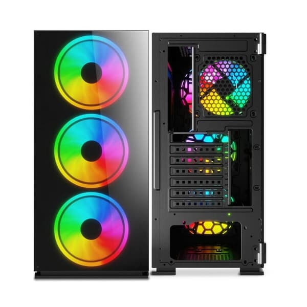 ATX Semi-tårn kasse Savio SAVGC-PRIMEX1 Sort