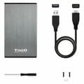 Miniatyrbilde 2 av 2: Utvendig/ytre boks TooQ TQE-2527G 2,5" SATA USB 3.0 Grå Svart/Grå 2,5"