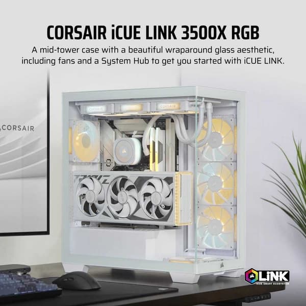 Corsair Icue Link 3500x Rgb Midi Pc-tårnhus