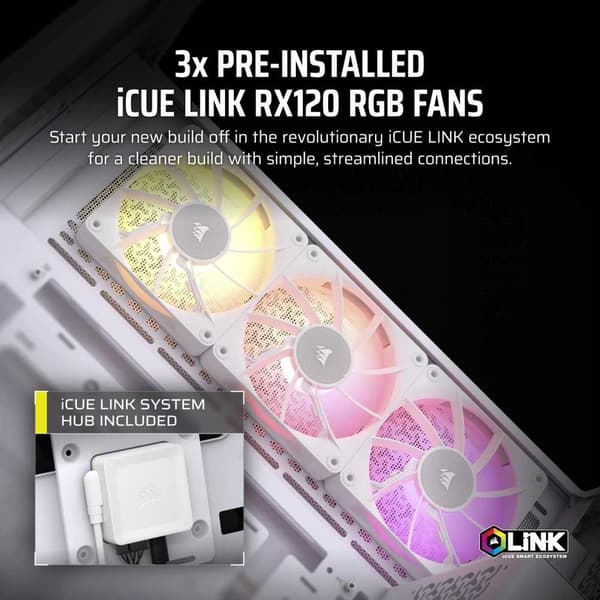 Corsair Icue Link 3500x Rgb Midi Pc-tårnhus