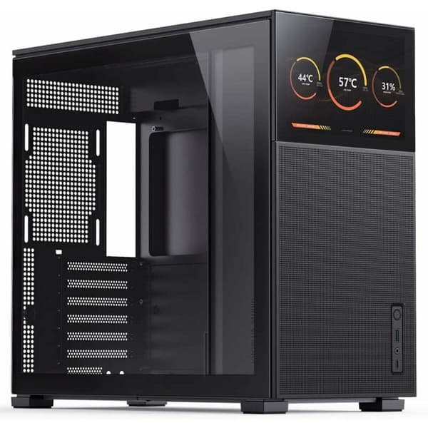 ATX Semi-tårn kasse Jonsbo D41 MESH BLACK SC Sort LCD-skærm Sort