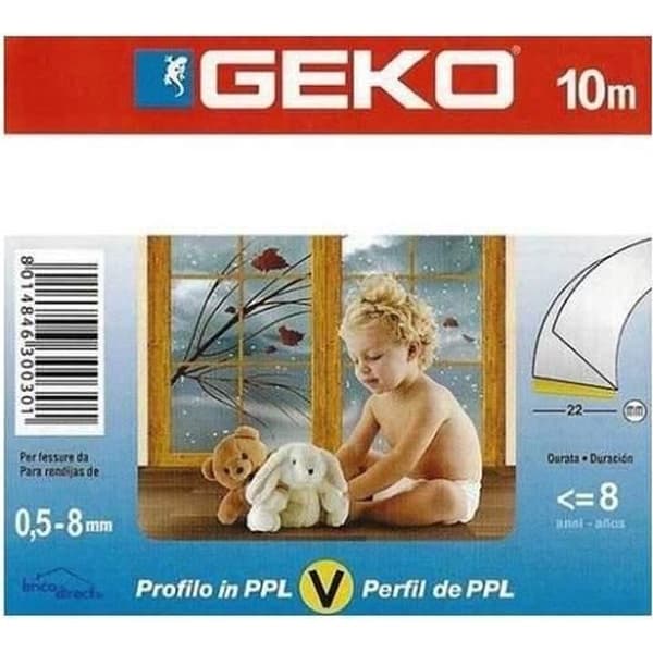 V-profil tätning, 10m, transparent, för skjutfönster - DELJO67200200