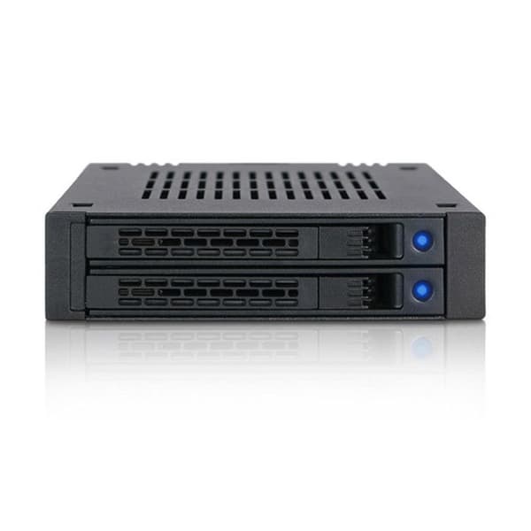 ICY DOCK ExpressCage Avtagbart ställ utan hot swap-fack för 2 x SATA SSD i 3,5-tumsfack