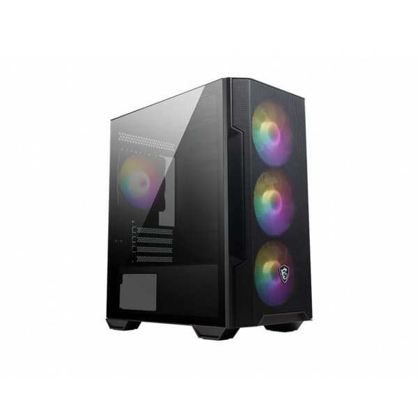 ATX Semi-tårn kasse MSI MAG FORGE M100R Hvid Sort Multifarvet Sort, Transparent