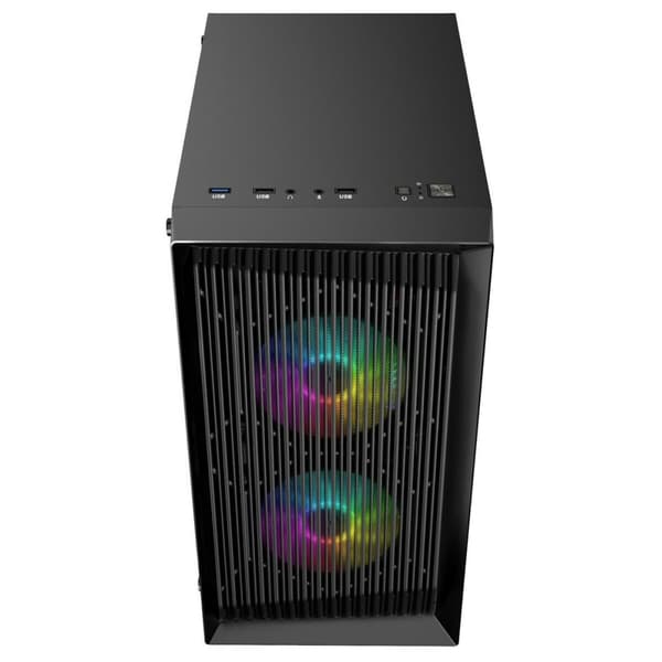 ATX Semi-tårn kasse Logic ATOS ARGB Sort