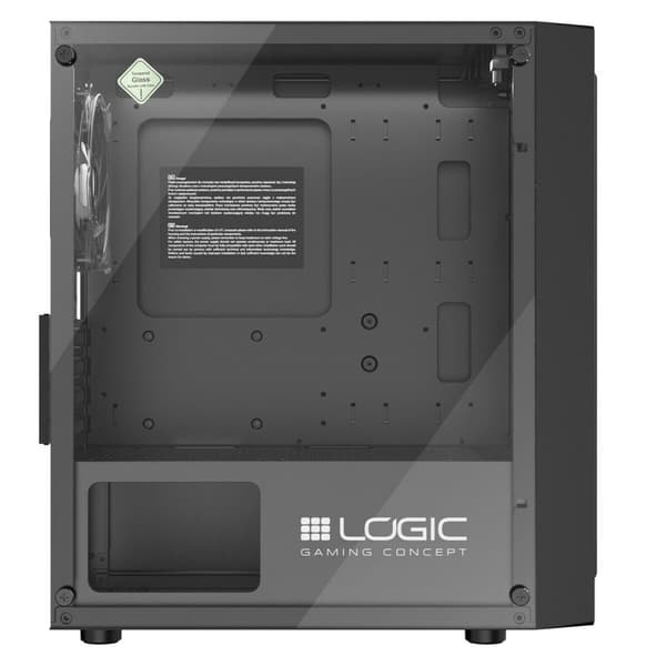 ATX Semi-tårn kasse Logic ATOS ARGB Sort