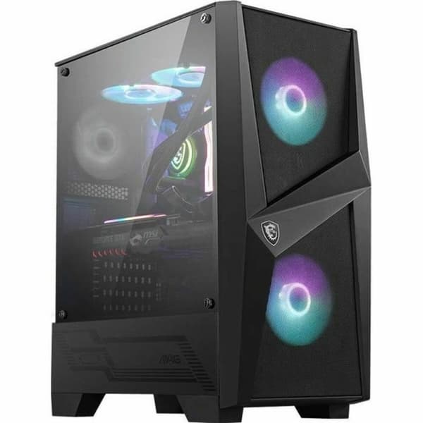 ATX Semi-tårn kasse MSI Mag Forge 100m Sort Sort, Transparent