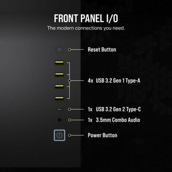 ATX Semitorn Corsair CC-9011269-WW Svart