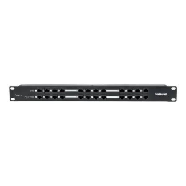 Intellinet Power Injector (rackmonterbar) 120 Watt utgångskontakter: 12 1U 19" svart