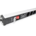 Miniatyrbild 4 av 4: Digitus 1U aluminium PDU, rackmontering, 12 skyddskontakter