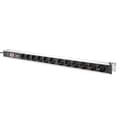 Miniatyrbild 1 av 4: Digitus 1U aluminium PDU, rackmontering, 12 skyddskontakter