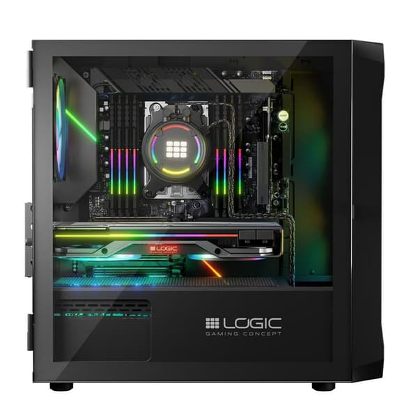 ATX Semitorn Logic PORTOS ARGB Svart