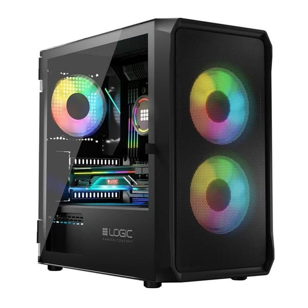ATX Semitorn Logic PORTOS ARGB Svart