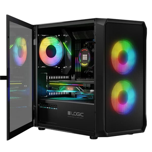 ATX Semitorn Logic PORTOS ARGB Svart