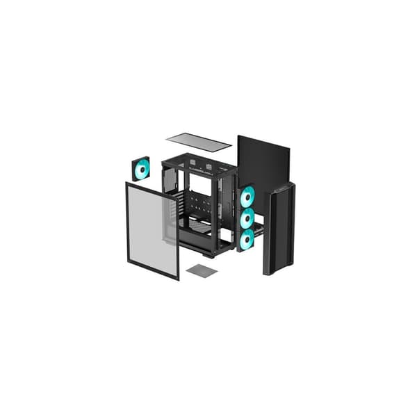 ATX Semitorn DEEPCOOL R-CC560-BKGAA4-G-2 Svart Multicolour
