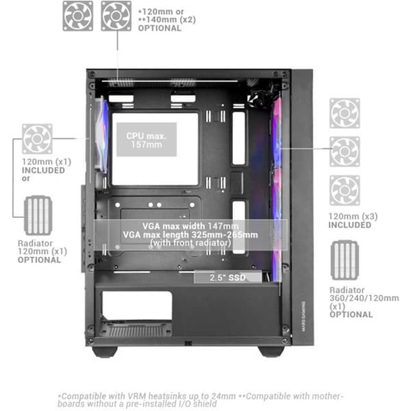 Mars Gaming Mcair Pc-tårnhus