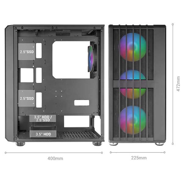 Mars Gaming Mcvault Argb Pc-tårnhus