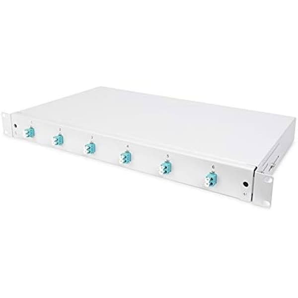 Fiberoptisk skarvbox - DIGITUS - OM3-1U - 6 kopplingar - 19 tum - Multi-Mode Simplex
