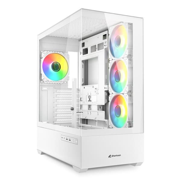 ATX Semi-tårn kasse Sharkoon AK6 RGB Hvid