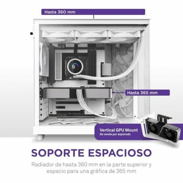 ATX Semi-tårn kasse NZXT Hvid