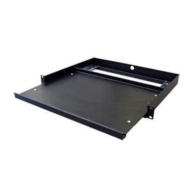 19" Fonestar Rack avtagbar metallbricka, halkfri, svart finish, 440 x 44,5 x 350 mm.