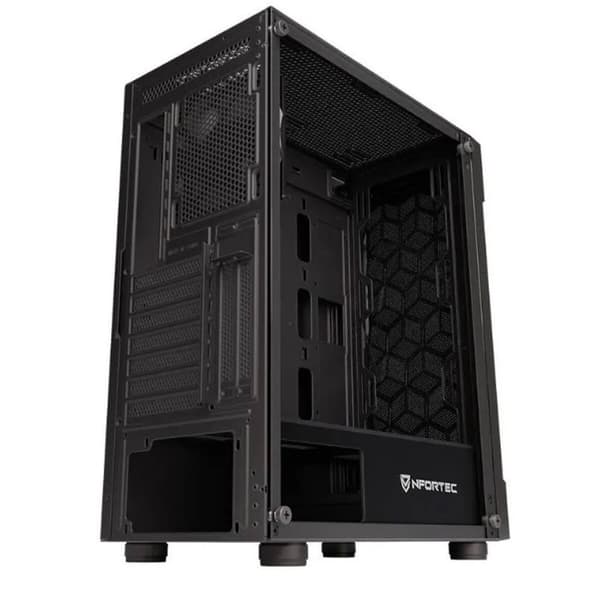ATX Semi-tårn kasse Nfortec NF-CS-AZIR-B Sort