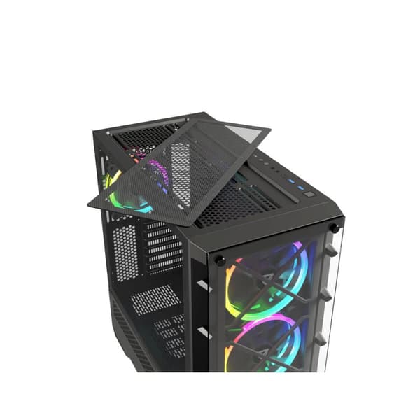 ATX Semitorn Nfortec NF-CS-DRACOX-B Svart