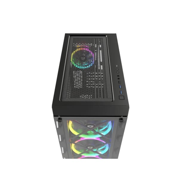 ATX Semitorn Nfortec NF-CS-DRACOX-B Svart