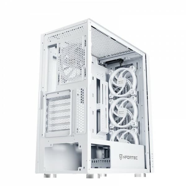 ATX Semi-tårn kasse Nfortec NF-CS-NERVIA-W Hvid