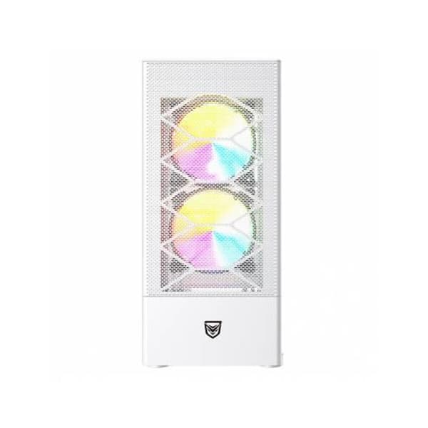ATX Semi-tårn kasse Nfortec NF-CS-CAELUM-WHITE Hvid