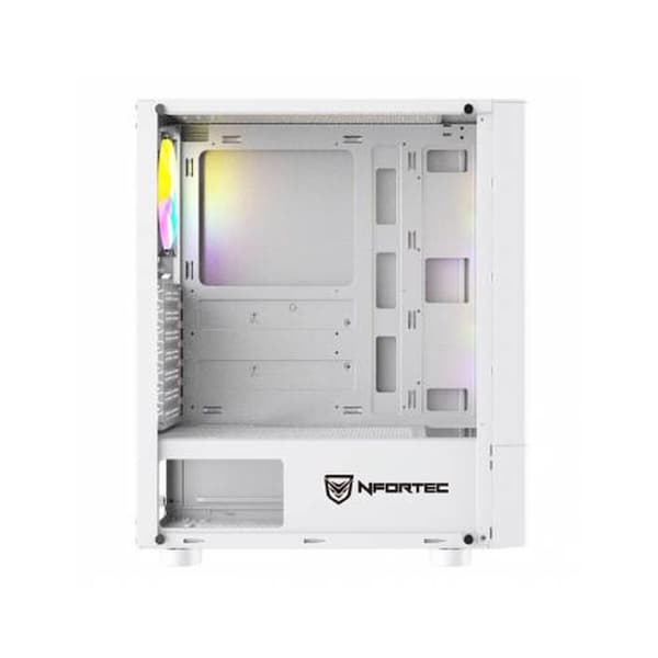ATX Semi-tårn kasse Nfortec NF-CS-CAELUM-WHITE Hvid
