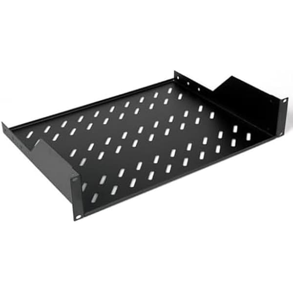 Fast monterad 19" - Utrustning - Serverkabinet - 2U - Fästning med 2 punkter - Svart
