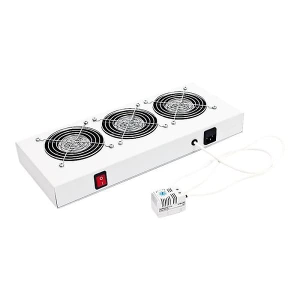 Triton Rack fläktlåda med 2 kylfläktar, AC 220V 4U 19" termostat