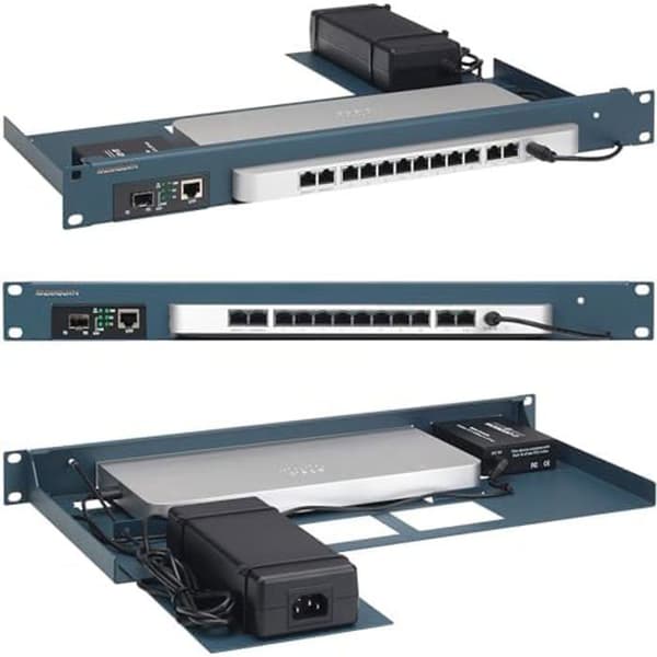 Rackmount.IT RM-CI-T14-MC Rackstöd för server för Cisco Meraki med enkel åtkomst till de främre nätverksanslutningarna, korrekt