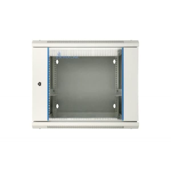 Extralink Wall cinet rack 9U 600x600 grå två sektioner - 5903148912950