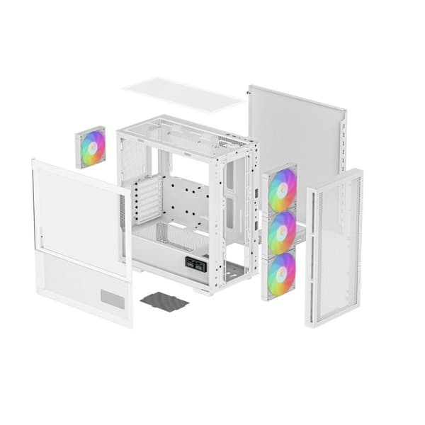 ATX Semi-tårn kasse DEEPCOOL CH560 DIGITAL WH Hvid Multifarvet