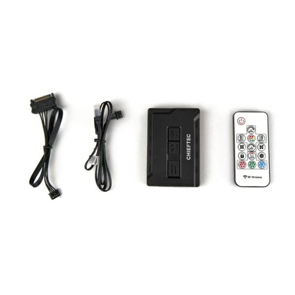 ATX Semi-tårn kasse Chieftec GL-04B-OP Sort Multifarvet
