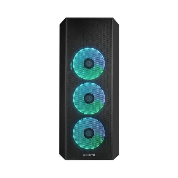 ATX Semi-tårn kasse Chieftec GL-04B-OP Sort Multifarvet