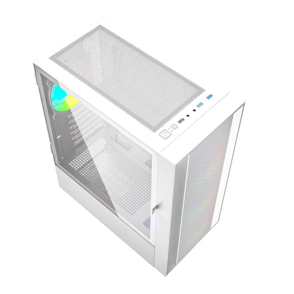 ATX semi-tornikotelo GEMBIRD Fornax 4000W ARGB Valkoinen Monivärinen