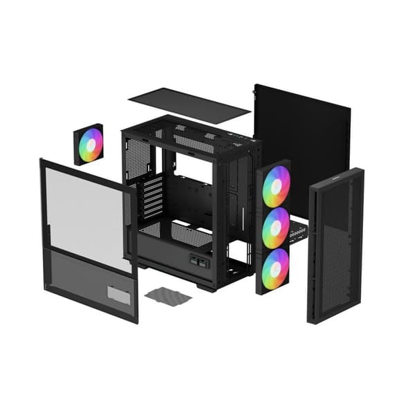 ATX semi-tornikotelo DEEPCOOL CH560 DIGITAL Musta Monivärinen