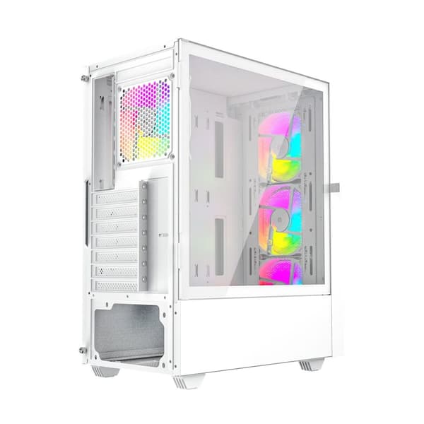 ATX Semi-tårn kasse GEMBIRD Fornax 4000W ARGB Hvid Multifarvet