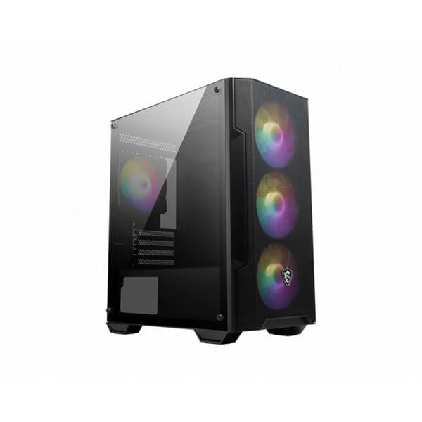 ATX Semi-tårn kasse MSI MAG FORGE M100A Hvid Sort Multifarvet Sort, Transparent