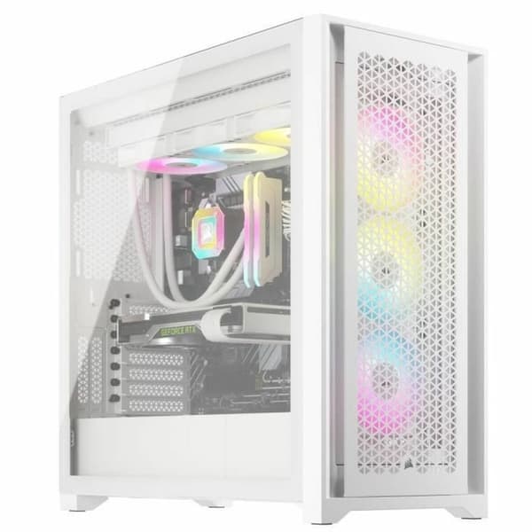 ATX Semi-tårn kasse Corsair 5000D RGB Hvid Multifarvet