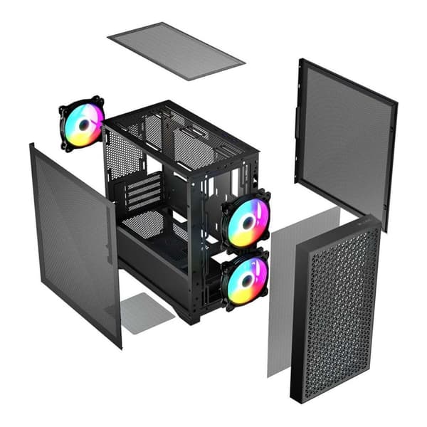 ATX Semitorn Logic AM-DART-PRO-ARGB-10 Svart