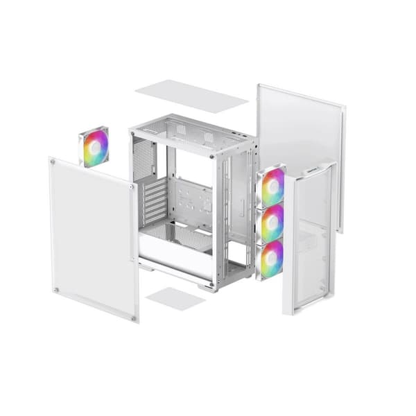ATX Semitorn DEEPCOOL R-CC560-WHAMA4-G-2 Vit Multicolour