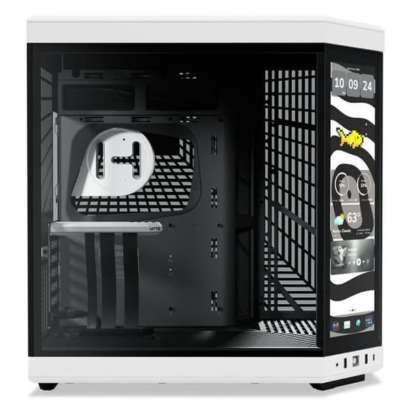 ATX Semi-tårn kasse Hyte CS-HYTE-Y70-BW-L Hvid Sort